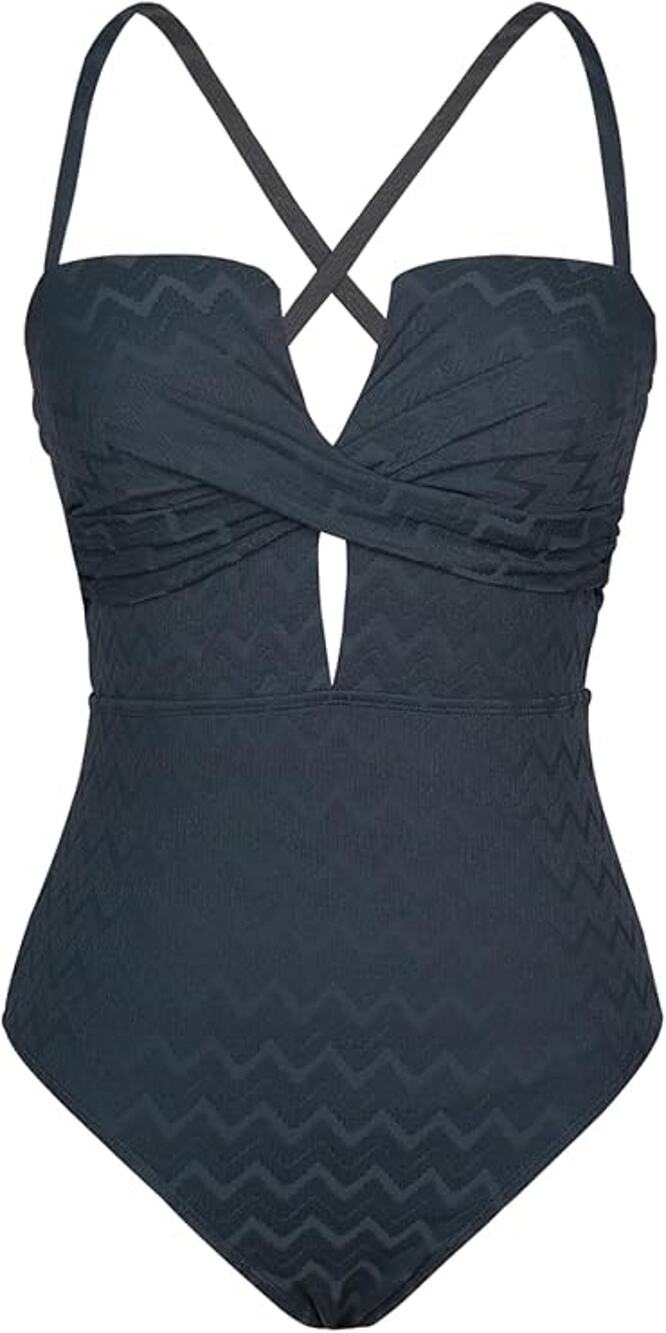 Cupshe Wrap Front Plunge Cutout Back Tie One Piece Swimsuit Size L